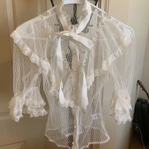 Victorian style sheer top